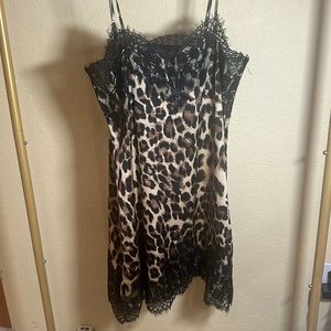 Leopard slip dress